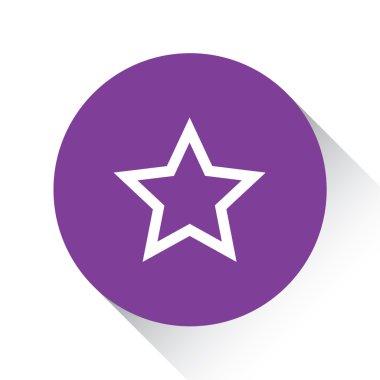 Beyaz bir arka plan üzerinde - Star izole mor simgesi