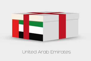 Birleşik Arap Emirlikleri bayrağı hediye kutusu