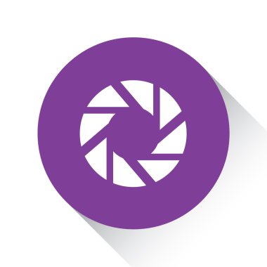 Beyaz bir arka plan üzerinde - çekim izole mor simgesi