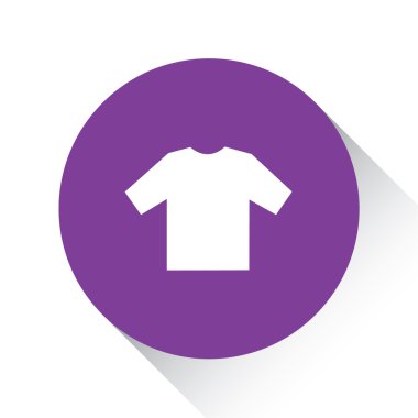 Beyaz bir arka plan üzerinde - Tshirt izole mor simgesi