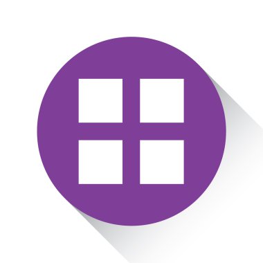 Beyaz bir arka plan üzerinde - görüntü kılavuz izole mor simgesi