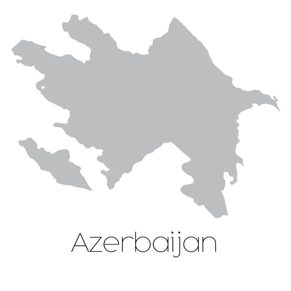 Carte du pays de l'Azerbaïdjan — Image vectorielle