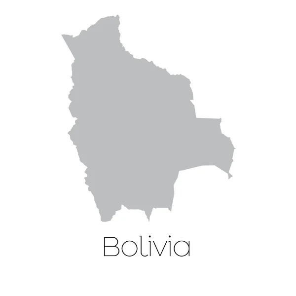 Map of the country of Bolivia — Stock Vector