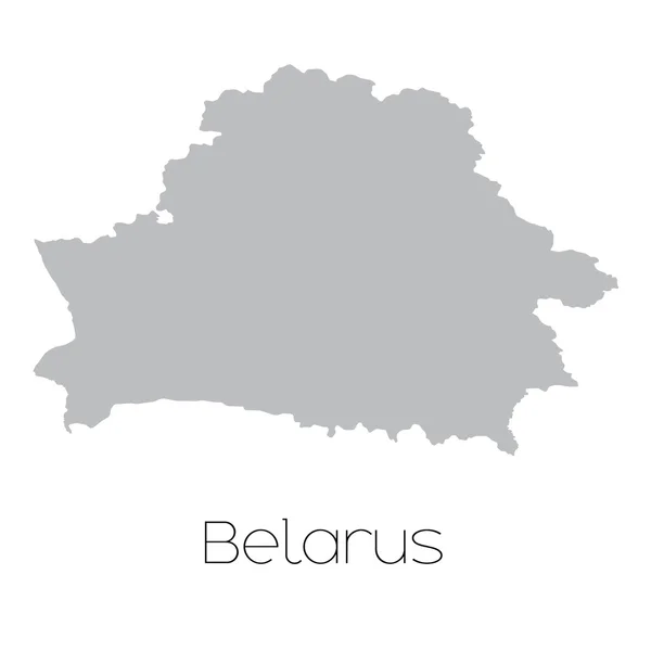 Mapa do país de belarus — Vetor de Stock