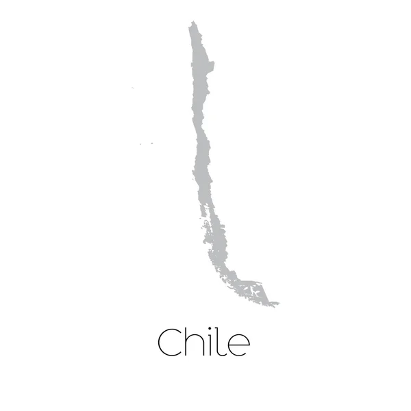 Az országban a Chilei térképén — Stock Vector