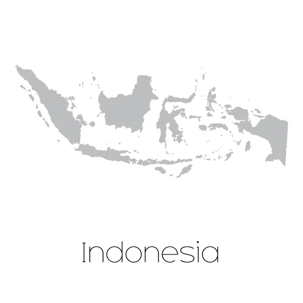 Peta negara Indonesia. - Stok Vektor