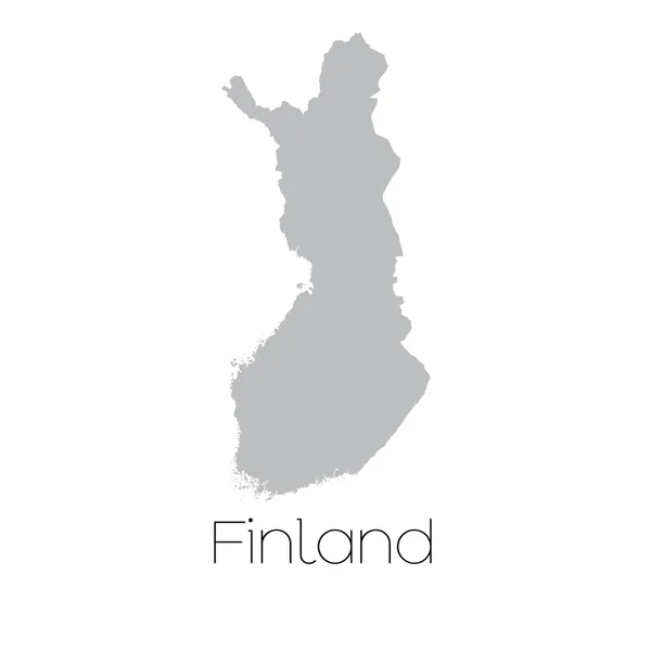 Carte du pays de la Finlande — Image vectorielle