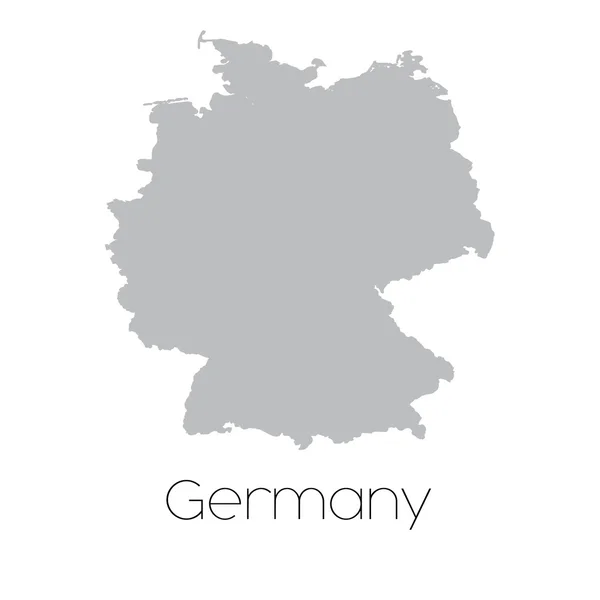 Mapa del país de Alemania — Vector de stock