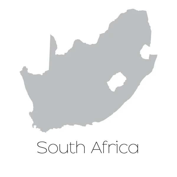 Mapa země Jižní Afriky — Stockový vektor