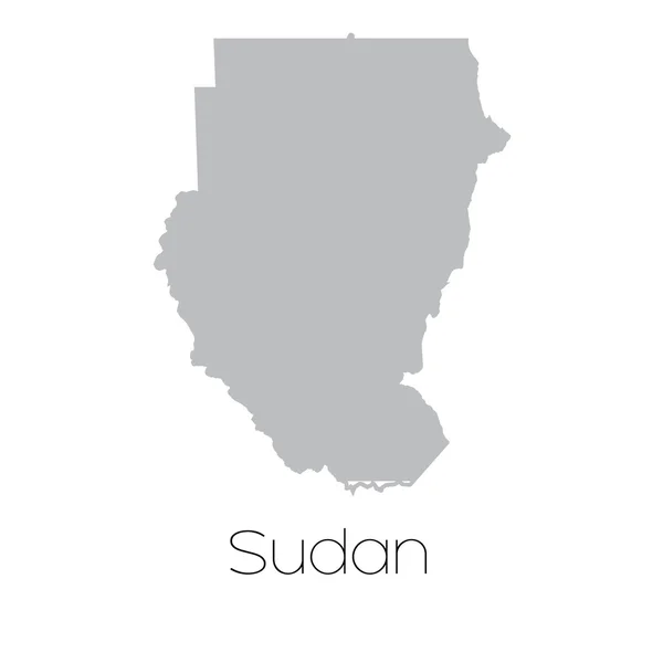 Karta över landet i Sudan — Stock vektor