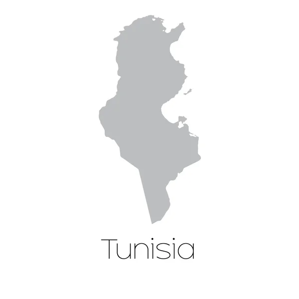 チュニジアの国の地図 — ストックベクタ