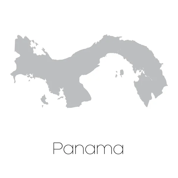 Mapa del país de Panamá — Vector de stock