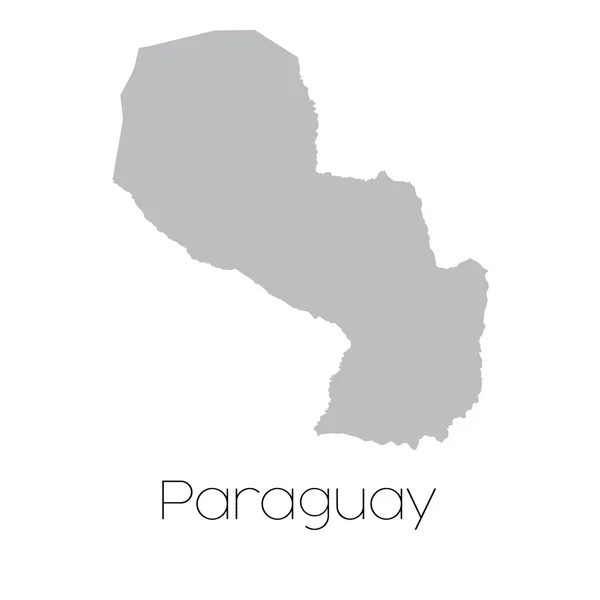 Ülke Paraguay Haritası — Stok Vektör