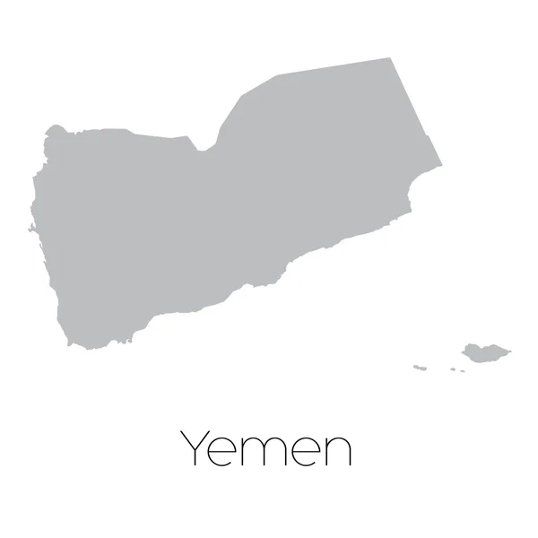Karta över landet av Jemen — Stock vektor
