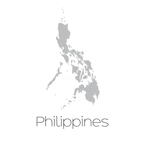 Mapa do país de Filipinas — Vetor de Stock