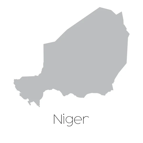 Карта страны Нигер — стоковый вектор