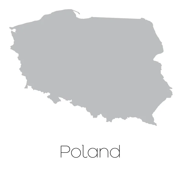 Mapa kraju poland — Wektor stockowy