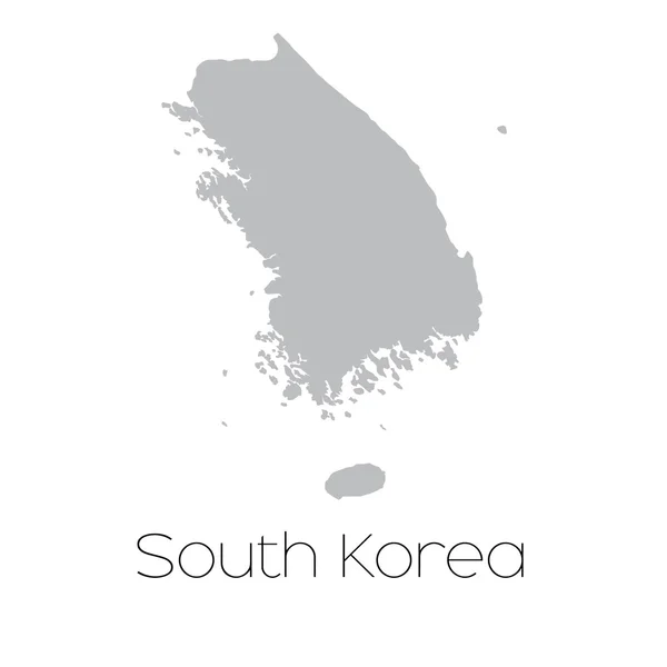 Карту країни Південної Кореї — стоковий вектор