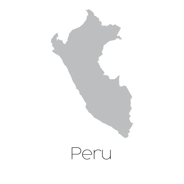 Carte du pays du Pérou — Image vectorielle