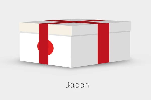 Presentask med flaggan av Japan — Stock vektor