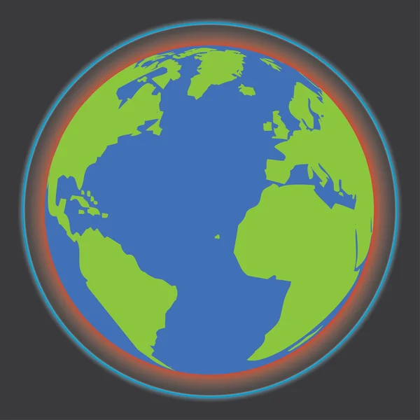 Illustration isolée de la Terre — Image vectorielle