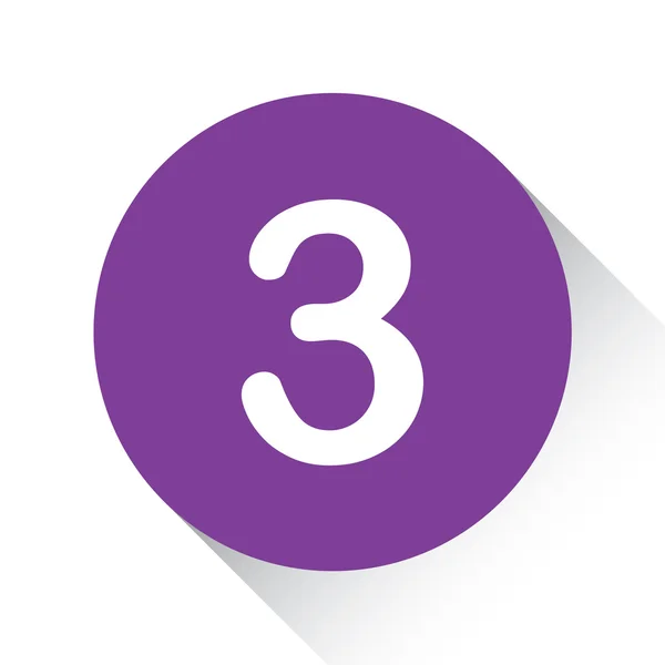 Icona viola isolata su sfondo bianco - 3 — Vettoriale Stock