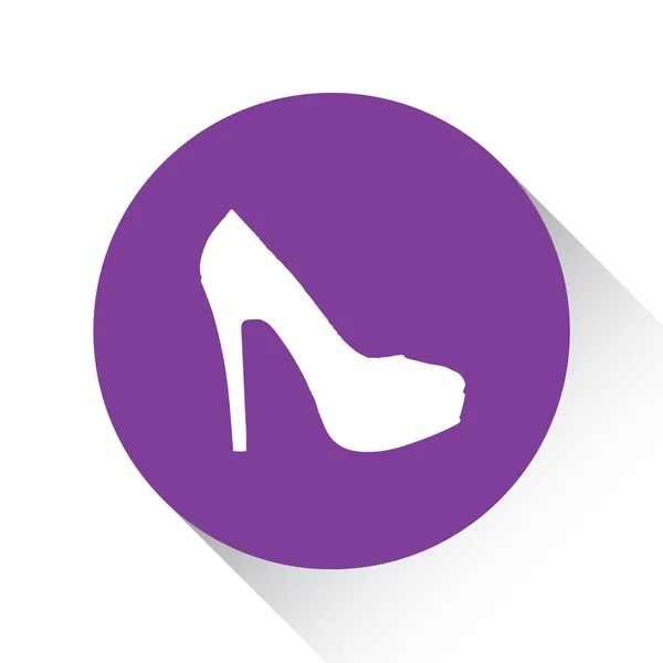 Purple Icon Isolated on a White Background - High Heels — Stock Vector