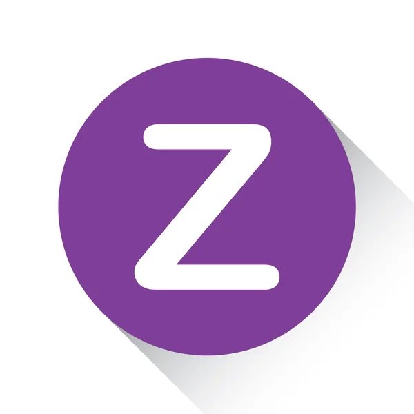 Icono púrpura aislado sobre un fondo blanco - Z — Vector de stock