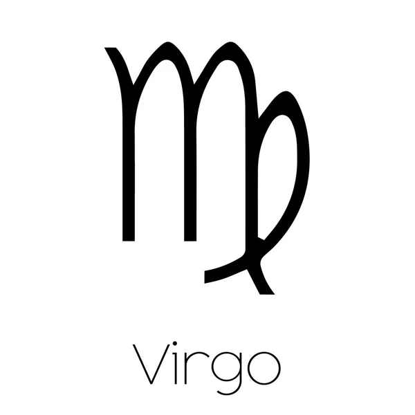 Illustrerade Zodiac Symbol - Jungfrun — Stock vektor
