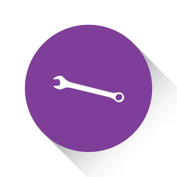 Purple Icon Isolated on a White Background - Spanner — Stock Vector