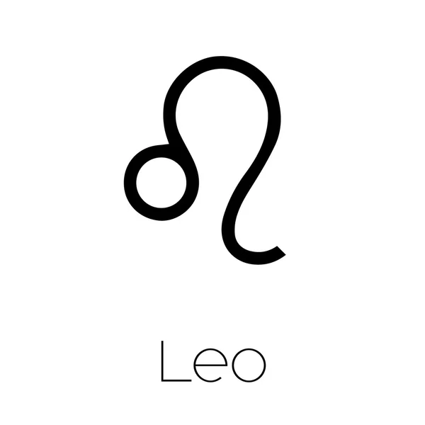 Ilustrované Symbol zvěrokruhu - Lev — Stockový vektor