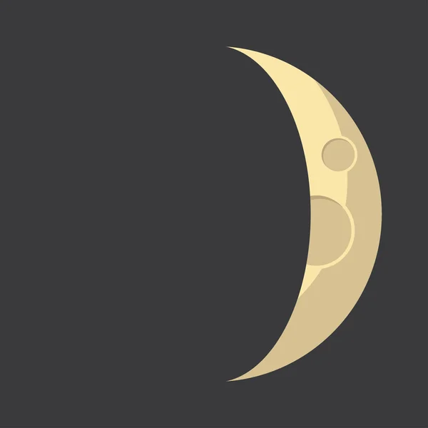 Fases lunares planas — Vector de stock