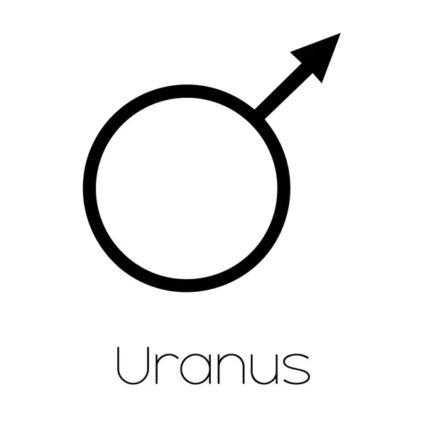 Planeet symbolen - Uranus — Stockvector