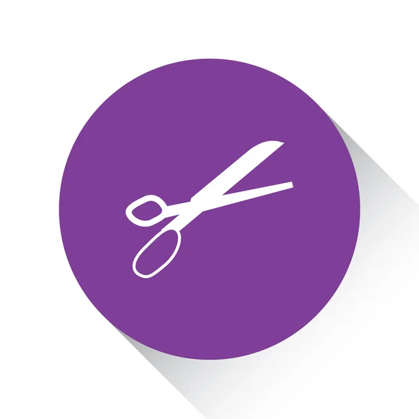 Purple Icon Isolated on a White Background - Scissors — Stock Vector