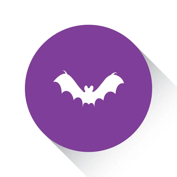Icono púrpura aislado sobre un fondo blanco - Bat2 — Vector de stock