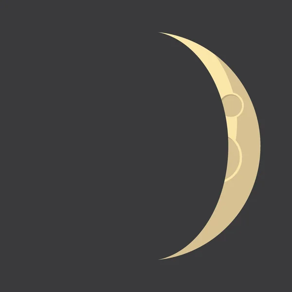 Плоские фазы луны — стоковый вектор