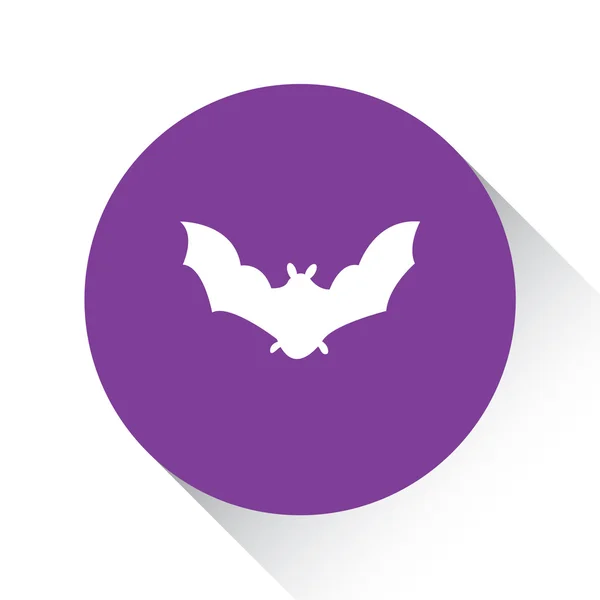 Lila Symbol isoliert auf weißem Hintergrund - Fledermaus — Stockvektor