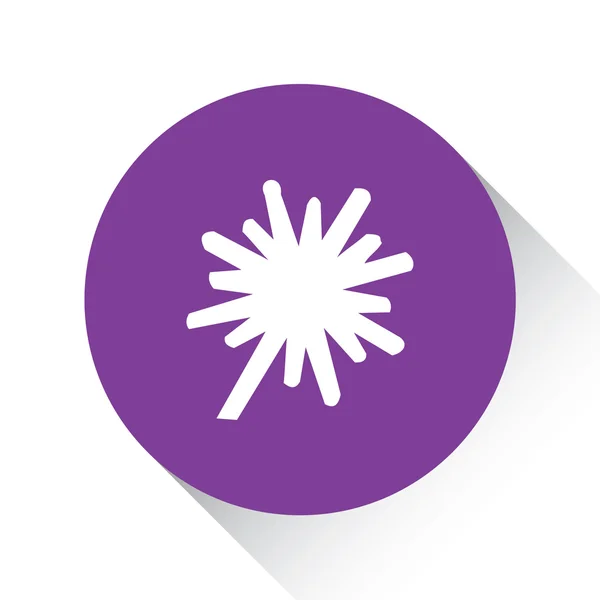 Icona viola isolata su sfondo bianco - Esplosione spessa — Vettoriale Stock
