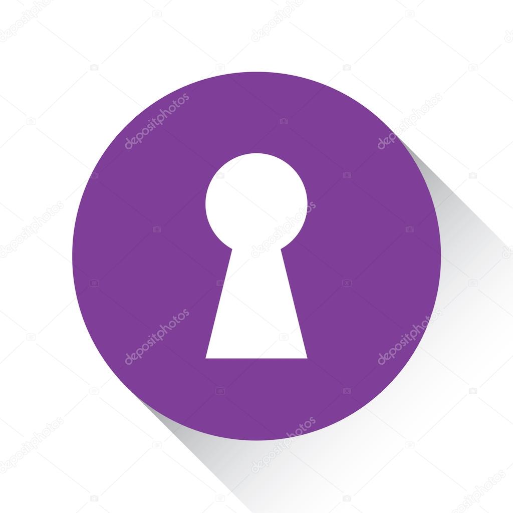 Purple Icon Isolated on a White Background - Keyhole