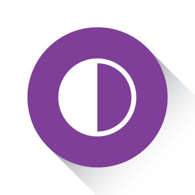 Beyaz bir arka plan üzerinde - yarı ton izole mor simgesi