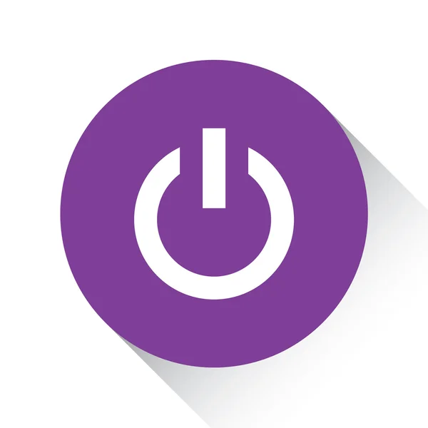 Icono púrpura aislado sobre un fondo blanco - Poder — Archivo Imágenes Vectoriales