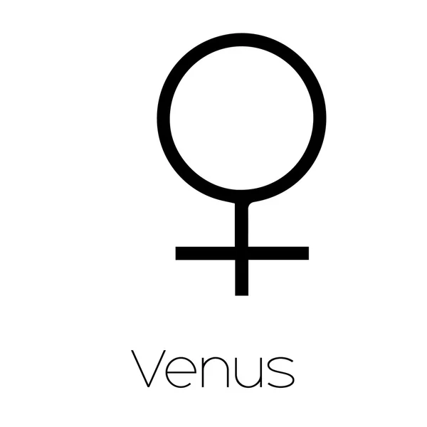 Símbolos do planeta - Vênus — Vetor de Stock