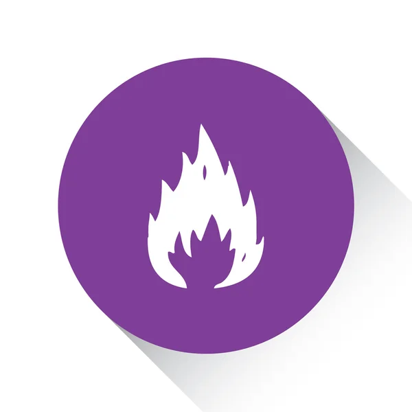 Icona viola isolata su sfondo bianco - Fuoco — Vettoriale Stock