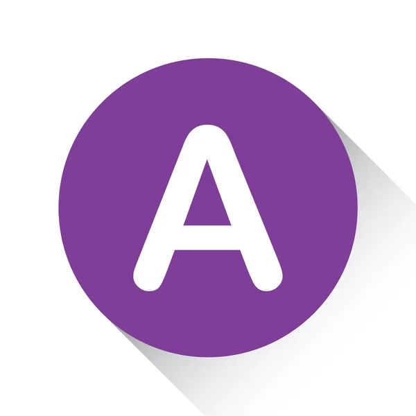 Paarse pictogram geïsoleerd op een witte achtergrond - A — Stockvector