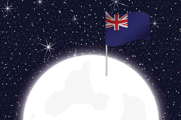 Moon Illustration with the Flag of Australia — Stock Fotó