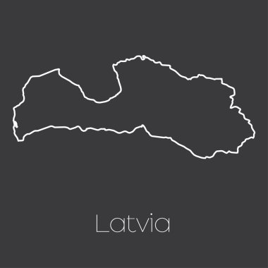 Letonya 'nın haritası