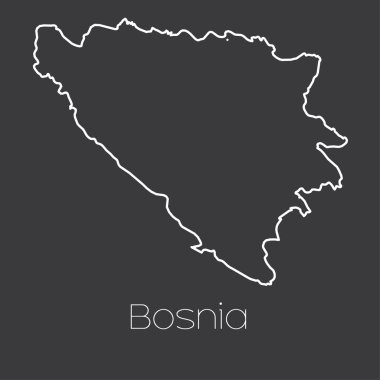 Bosna ülkenin Haritası