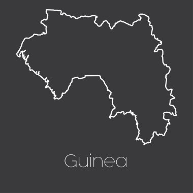 Gine ülkesinin haritası