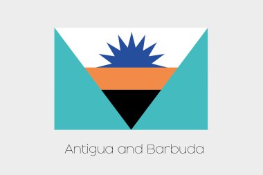 Ters Antigua ve Barbuda bayrağı