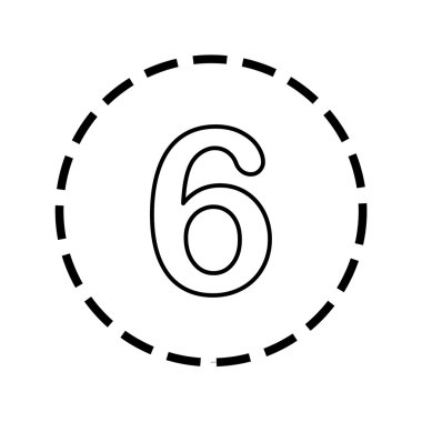 Simge anahat noktalı bir daire - 6 içinde